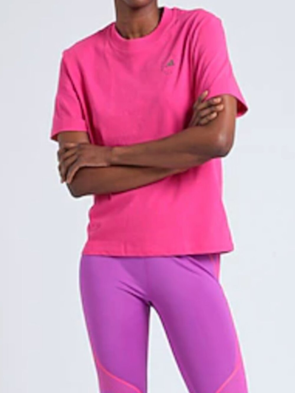 ADIDAS BY STELLA MCCARTNEY aSMC REGL TEE short sleeve logo tshirt hot pink sz XS